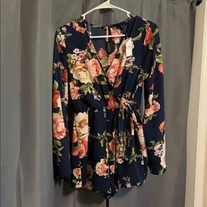 Floral print romper